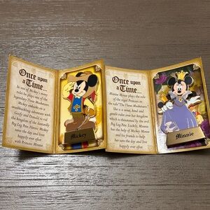 Disney Once Upon a Time Mickey and Minnie 3 Musketeers Pin Set - 2014  - LE500